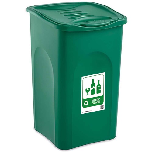 Bidone verde 50lt - 50lt, con