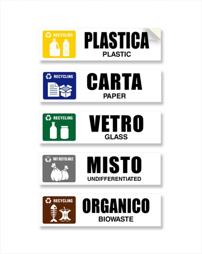 Adesivi raccolta differenziata - raccolta,